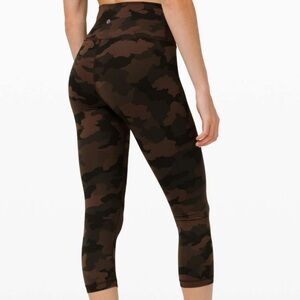 lululemon athletica Black and Brown Camo Leggings